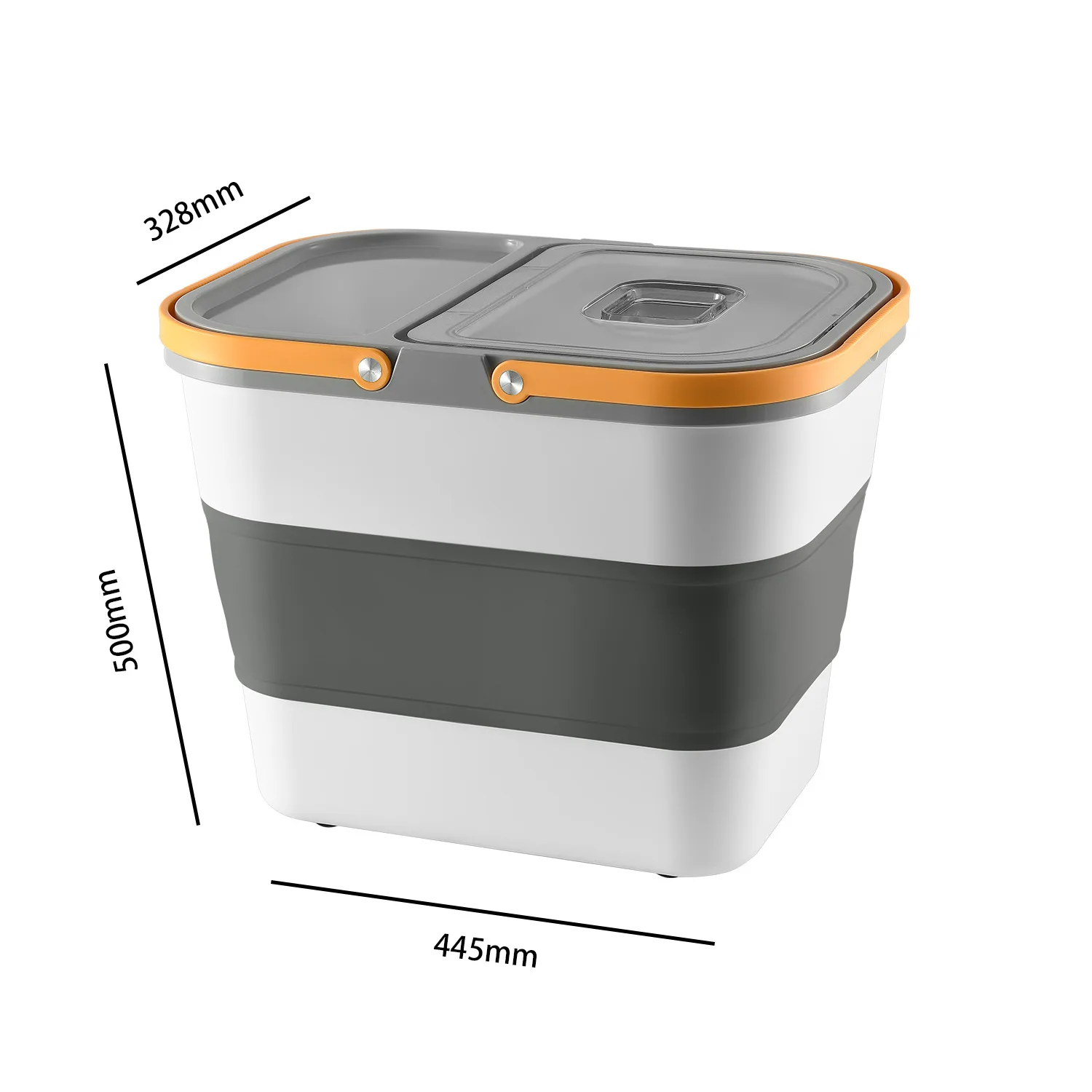 دلو أرز كبير قابل للطي مقاوم للرطوبة والحشرات دلو قابل للطي بسعة 25 لتر دلو تخزين أغذية الحيوانات الأليفة