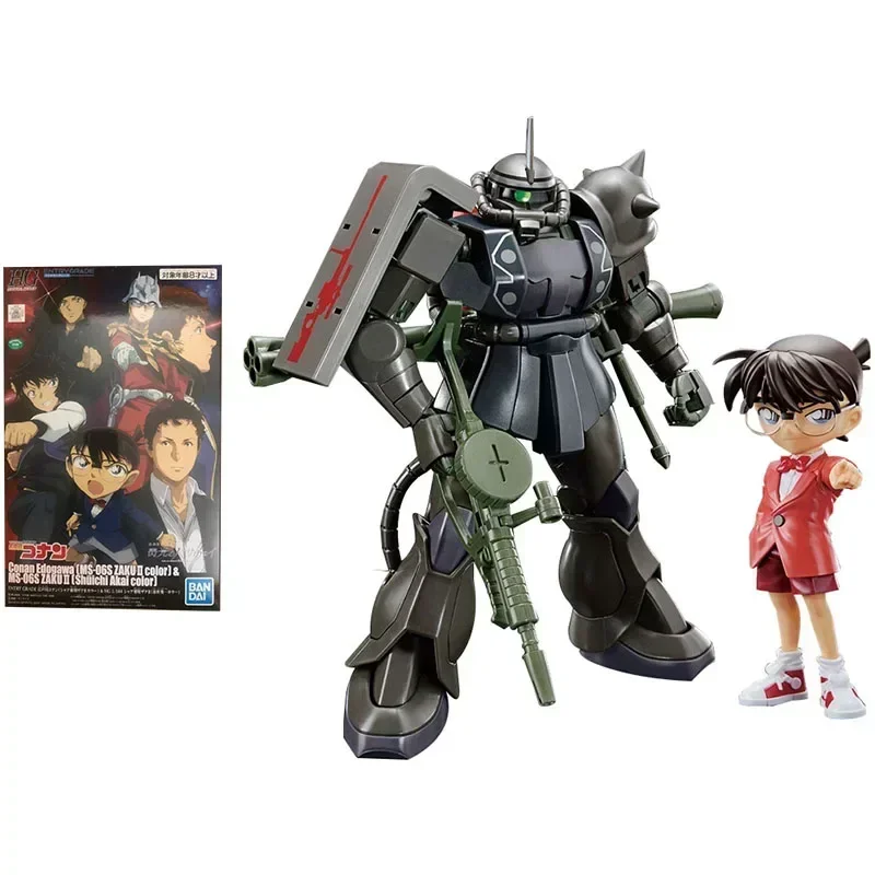 

Bandai Gundam Model Kit Anime Figure EG Conan Edogawa Zaku Linkage Set Genuine Gunpla Model Action Toy Figure Toys for Children