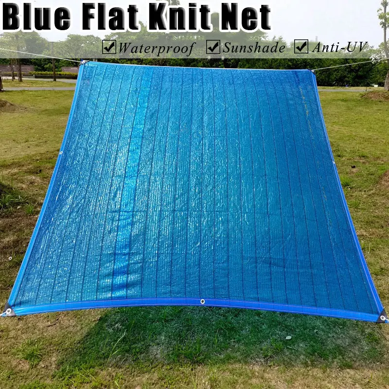 Blue Flat Knit Nets Plants Sunshade Shed Greenhouse Anti-UV Cover Outdoor Shading Awning Vegetables Succulent Protect Shelter