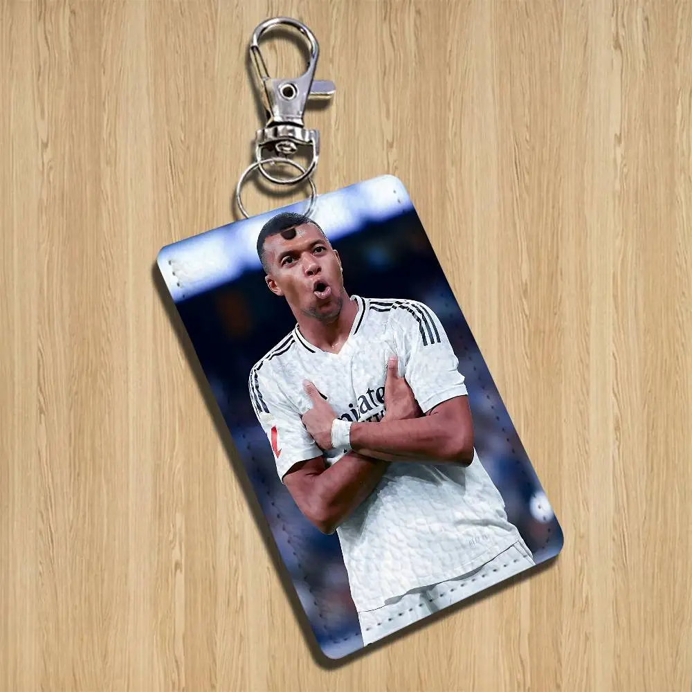 Fight again Kylian Mbappe Card Holder With Keychain Executive Protection For Bank Credit Subway Bus Case image 5