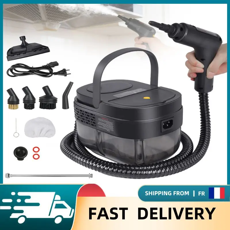3BAR 2500W Pulitore a Vapore Domestico 100 ℃ Macchina per la pulizia portatile ad alta temperatura con testine a spazzola multiple per la pulizia di bagni, pavimenti e interni di auto