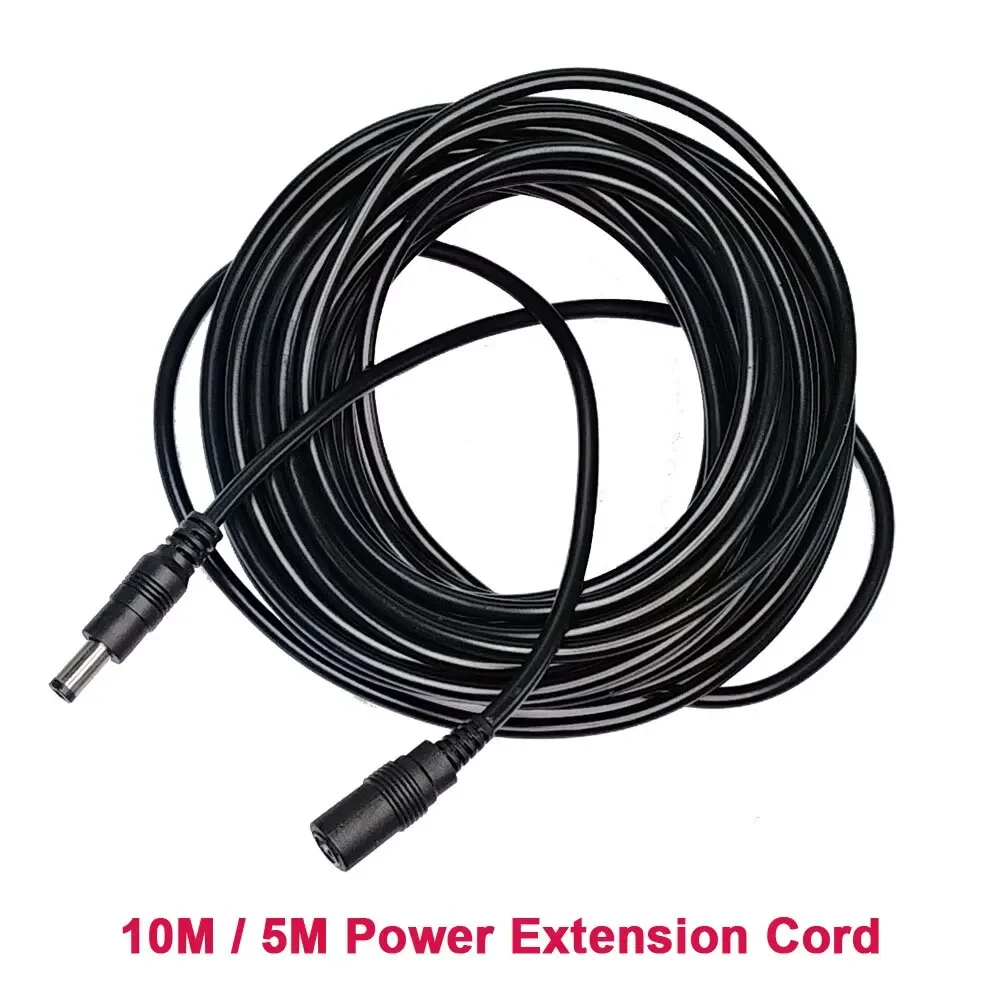 DC 12V Power Adapter Extension Cable 5.5*2.1mm Power Cord Extend Wire 5M Cable For CCTV Suveillance Camera Router NVR