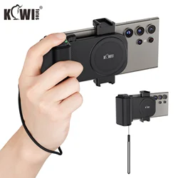 Universal Phone Camera Grip Android Zoomable Phone Tripod Mount with Remote Control & Cold Shoe Adapter for iPhone 16 Samsung