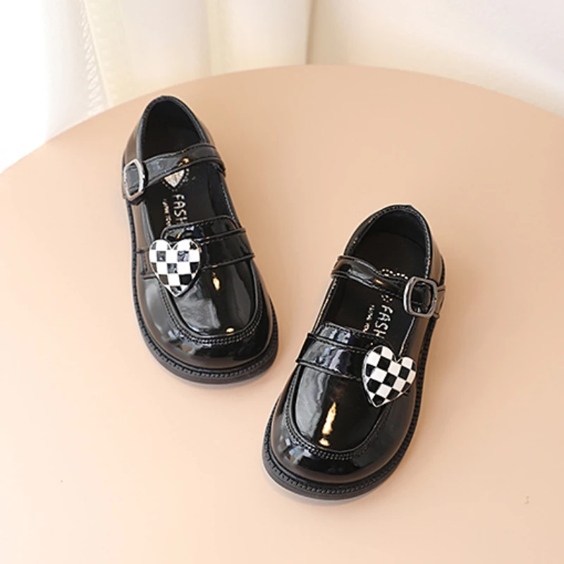 Kids Leather Shoe Fashion Princess Shoes Soft Soled Baby Leather Shoes Shiny Leather Mary Jane Shoe Kids Shoes for Girl