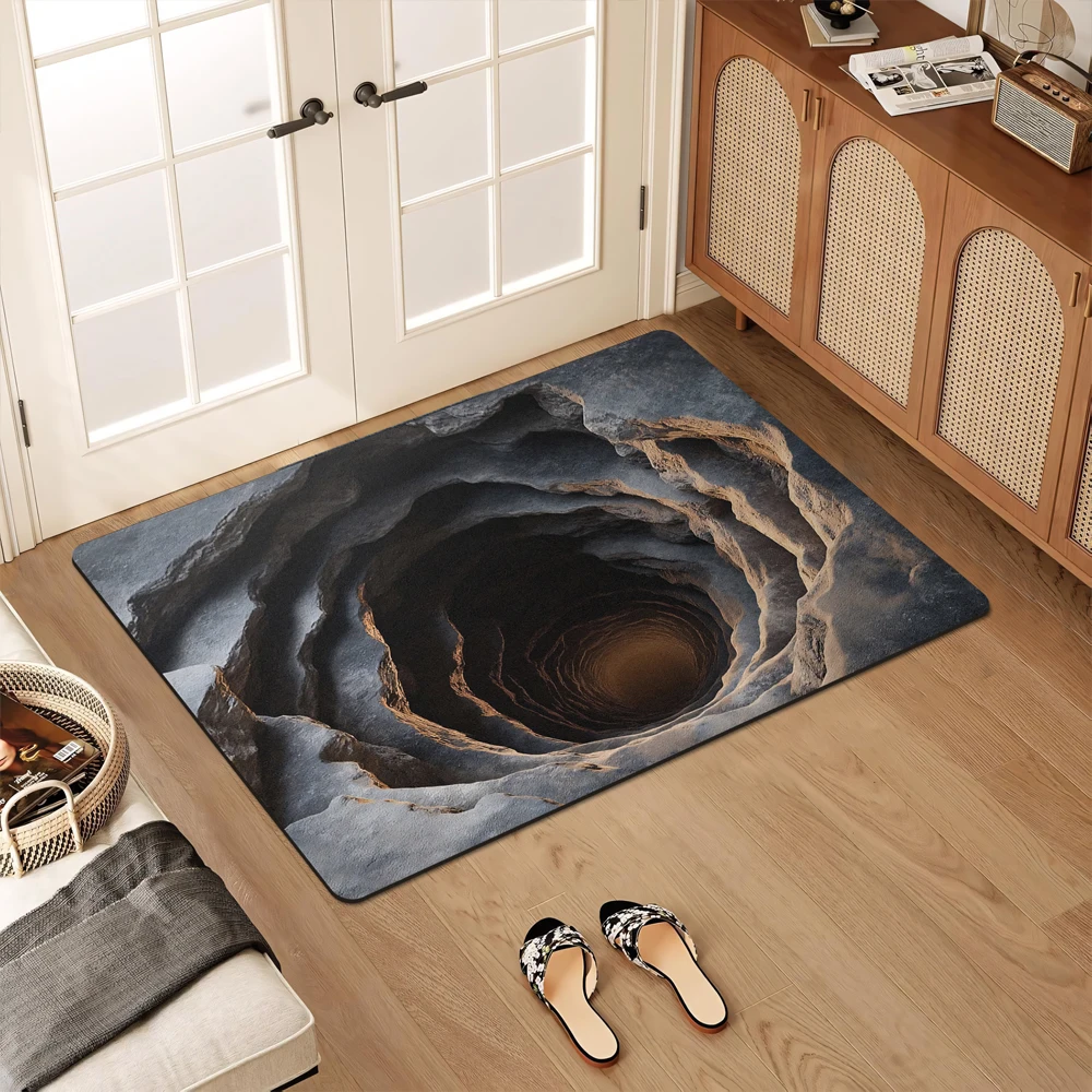 Three-Dimensional Visual Trap Bathroom Mat Water-absorbing and Quick-drying Floor Mat Shower Room Home Foot Mat сланцы женские