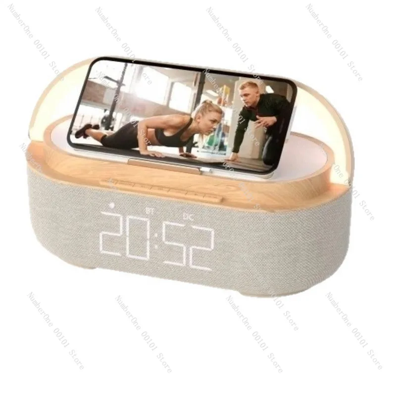 haut-parleur-bluetooth-multifonction-6-en-1-avec-charge-sans-fil-reveil-de-chevet-support-de-telephone-radio-fm-veilleuse-audio-de-bureau