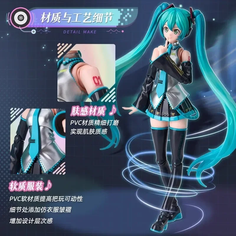 Em estoque original blokees hatsune miku milagre versão anime figura de ação decoração grils presentes de aniversário de natal brinquedos