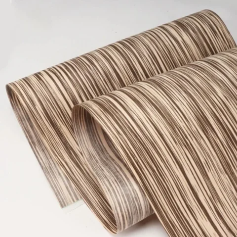 L:2.5미터 너비:580mm T:0.25mm Tech Wood Zebra Wood Veneers 목공 베니어 가구 도어 베니어 재료