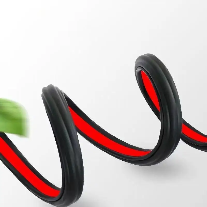 3-Layer 6 Holes Car Rubber Seal Strip Soundproof Waterproof Self Adhesive For Door Window Noise Reduction