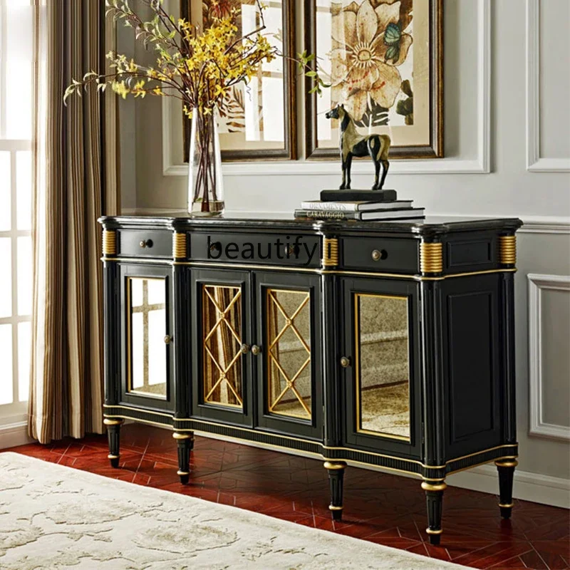 

Living room dining side cabinet neoclassical tea cabinet decorative storage storage entrance cabinet