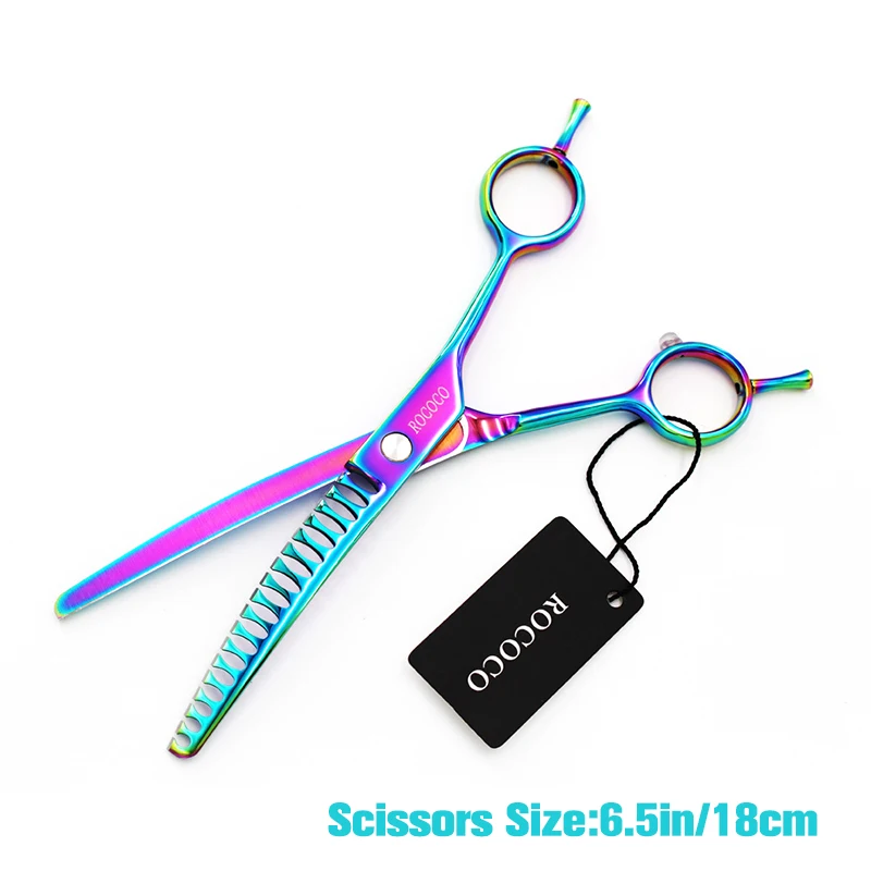 Imagem -02 - Cães Profissionais Downward Curvo Thinning Scissors Cão Gato Tubarão Tesouras Pet Grooming Aço Clipper Ferramentas de Corte de Cabelo