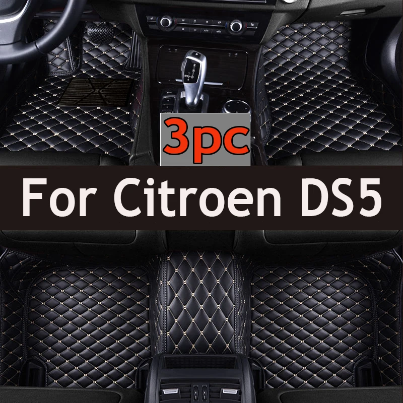 

Car Floor Mats For Citroen DS5 DS 5 2011~2018 Durable Anti Dirty Pad Rugs Luxury Leather Mat Carpets Full Set Car Accessories