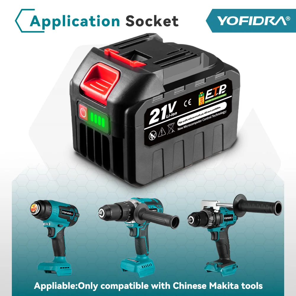 YOFIDRA 928VF 22500mAh Wiederaufladbare Lithium-Ionen Batterie 388VF 15000mAh 128VF Li-Ion Batterie Für Elektrische Arbeit Power Tool – Detail 21