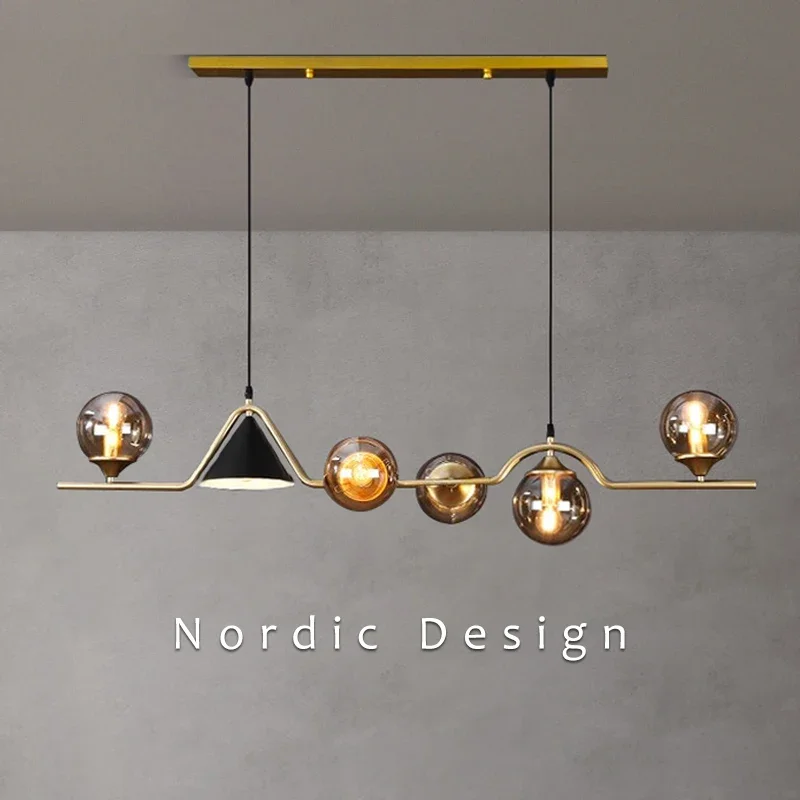 Nordic Glass Pendant Light for Dining Room Table Living Room Glasses Pendant Lamp Hanging Lamps Luster Luminaria