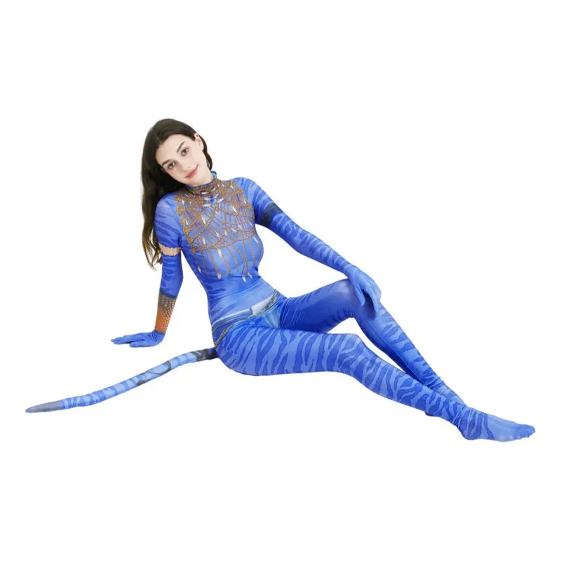 Mono de Cosplay de Avatar Neytiri para mujer, traje de Spandex Zentai, traje de Halloween, Ropa para Niñas, nuevo diseño