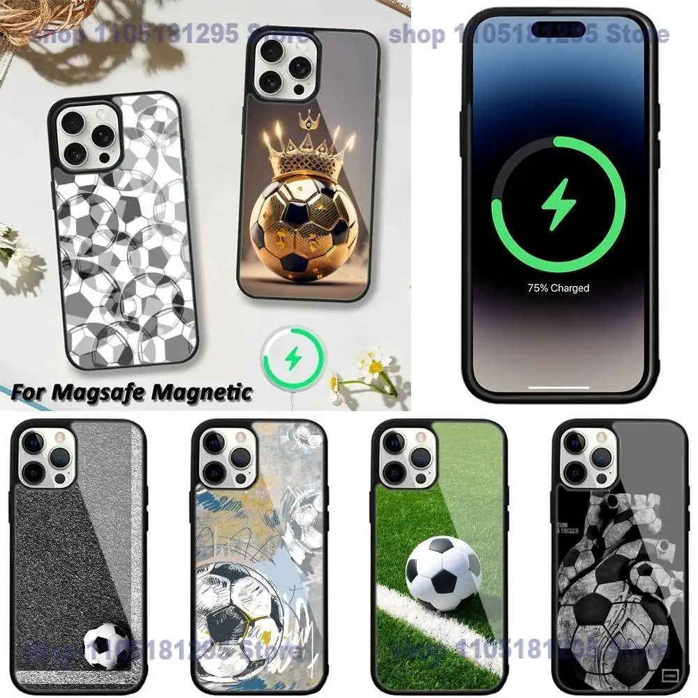 

Football Sport Phone Case For iPhone 17,16,15,14,13,12,11,Plus,Pro,Max,Mini Magsafe Magnetic Wireless Charging