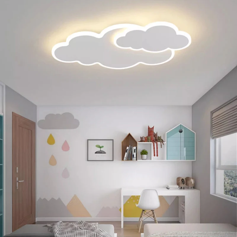 

White Cloud Lamp LED Children's Room Ceiling Light Minimalist Modern Warm Baby Room Nursery Boy Girl Bedroom Cloud Ceiling Lamps