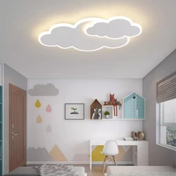 Plafonnier LED en Forme de Nuage Blanc au Design Minimaliste Moderne et Chaud, Luminaire Décoratif de Plafond, Idéal pour une Chambre d'Enfant, un Bébé, un Garçon ou une Fille