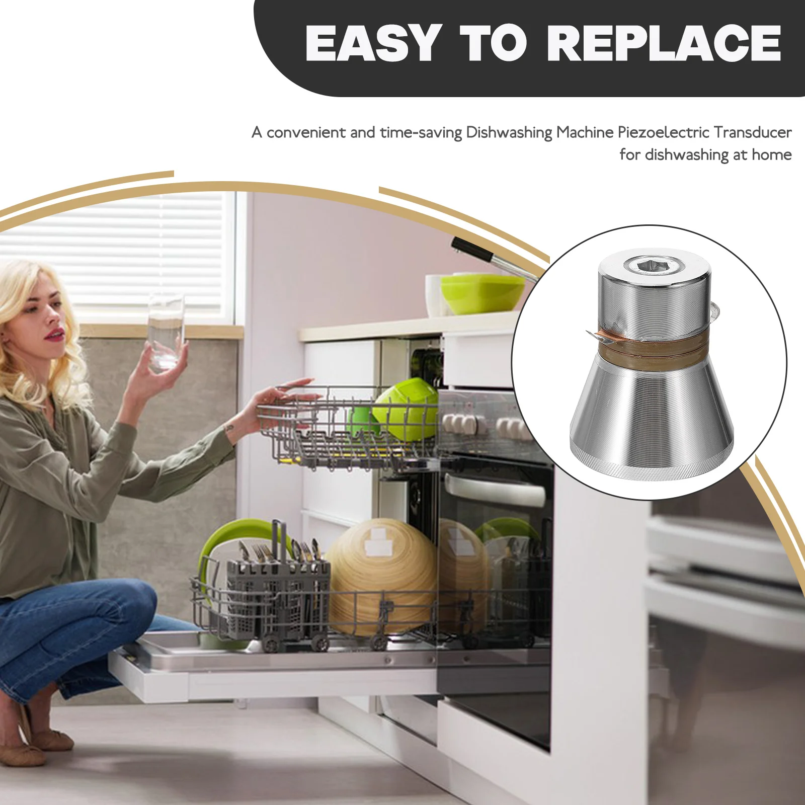 

Ultrasonic Transducer Piezoelectric Cleaning Replacement Portable Heater Cleaner Lab Cleaners Wireless