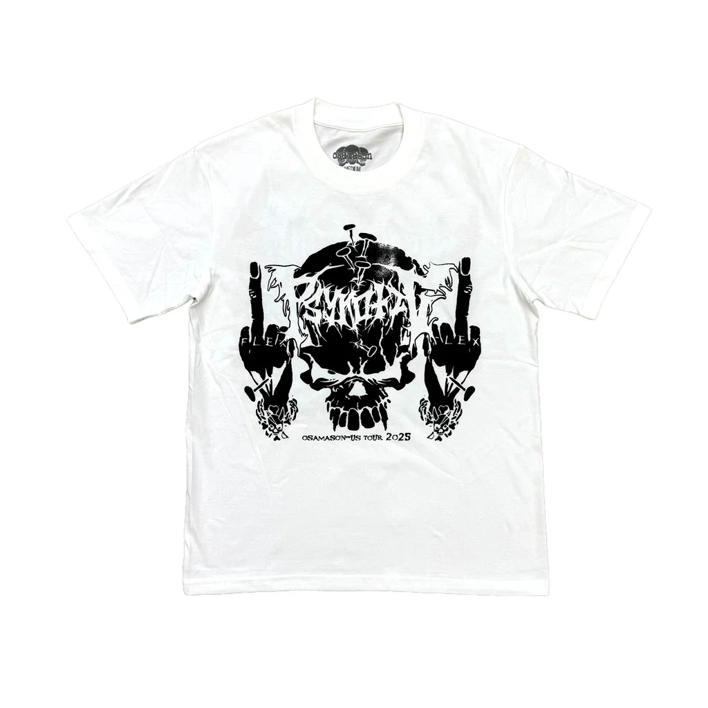 New Men Osamason Psykotic tour merch T Shirts T-Shirt Hip Hop Skateboard Street Cotton T-Shirts Tee Top Opium E158