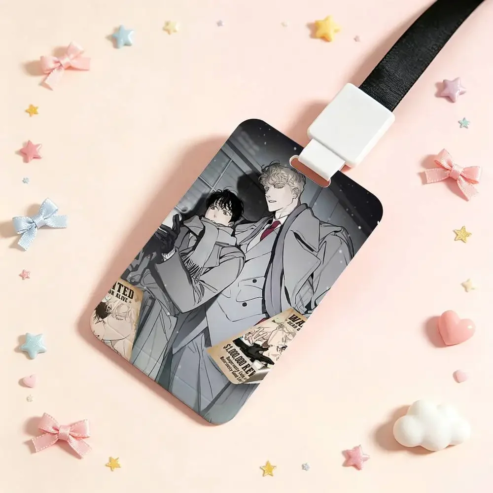 Korean BL Manhwa Roses And Champagne NFC Contactless Sliding Card Sleeve For Student Cards, Bus Card, ID Cards, And Work Permits