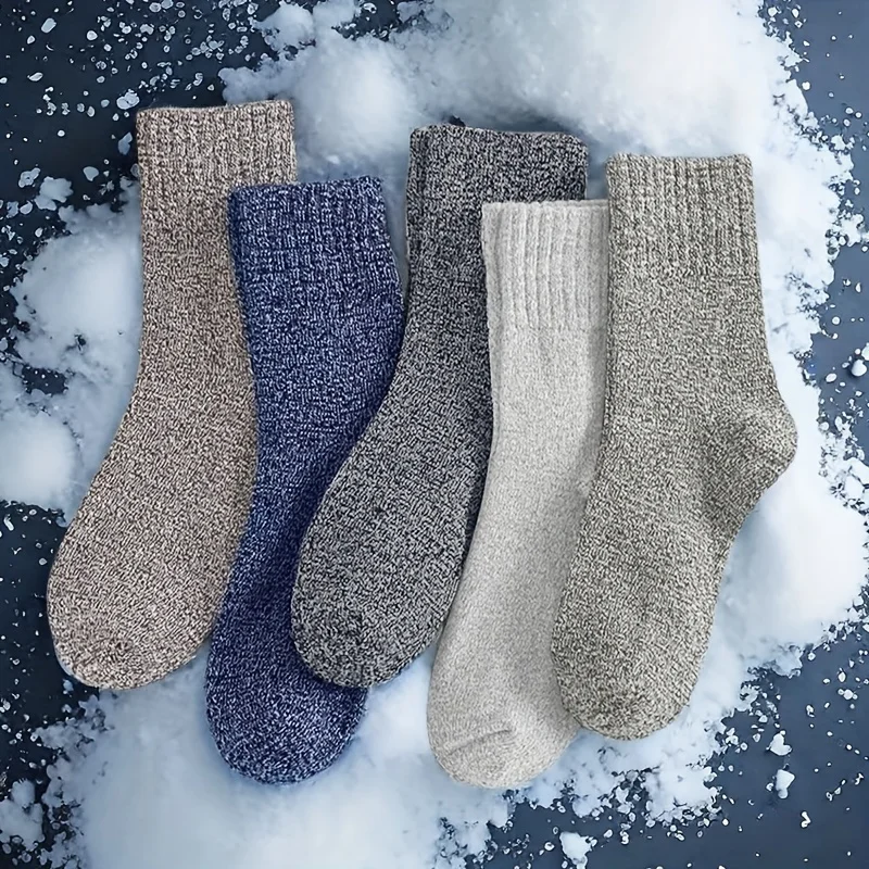 8/4/1 Meias de inverno quentes e grossas duplas neutras para esqui em climas extremamente frias e uso interno e externo