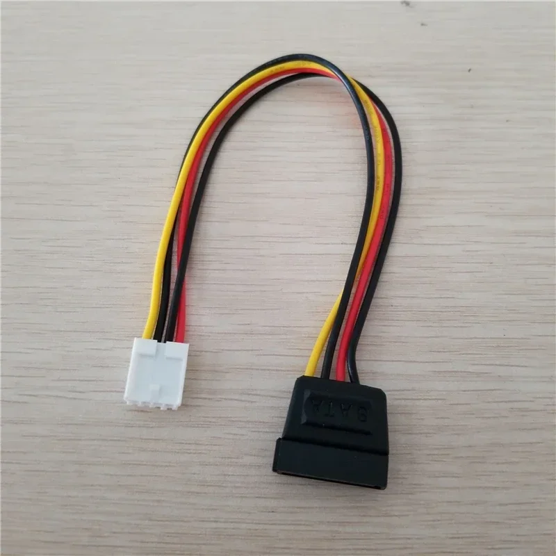 Adaptador hembra flexible FDD de 4 pines a 15 pines SATA, convertidor de Cable de alimentación, Cable de 18awg para PC ITX