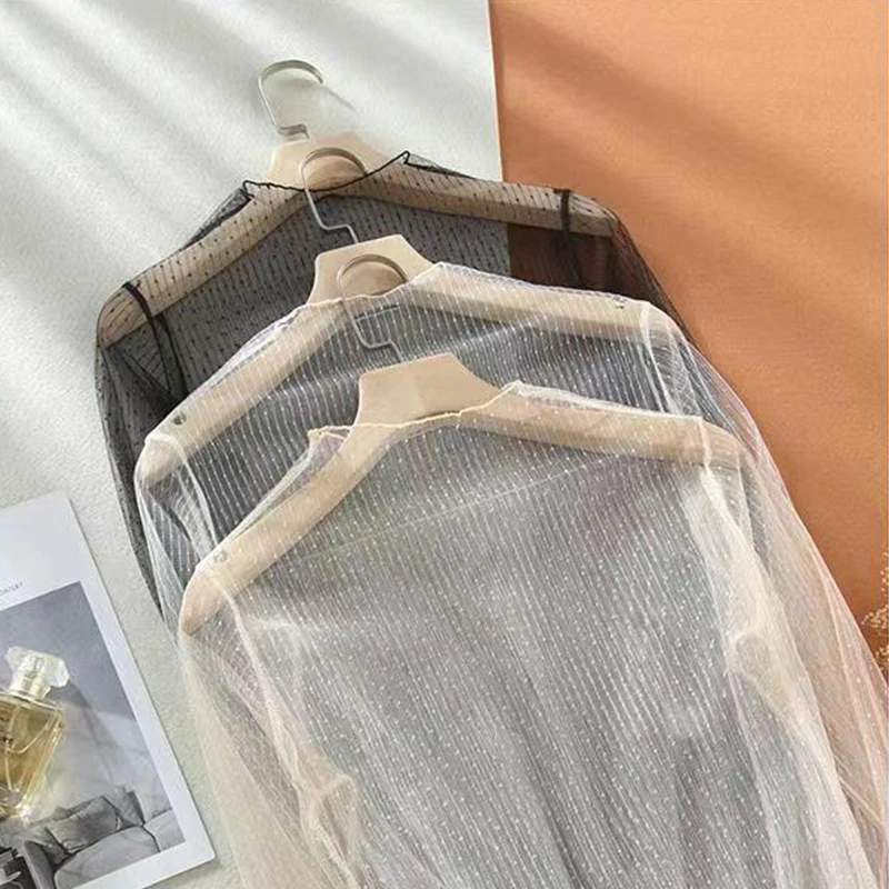 ของผู้หญิงมาแรงเสื้อสุดเซ็กซี่แบบสวมหัวเสื้อยืดสำหรับผู้หญิงเสื้อยืดตาข่ายลูกไม้แขนยาวแบบโปร่งสำหรับผู้หญิงเสื้อยืดตาข่ายเซ็กซี่