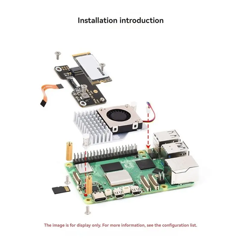 A23F-Adapter Board For Raspberry Pi5 Pcie To M.2 MINI Support Nvme Protocol M.2 Interface Hard Drives