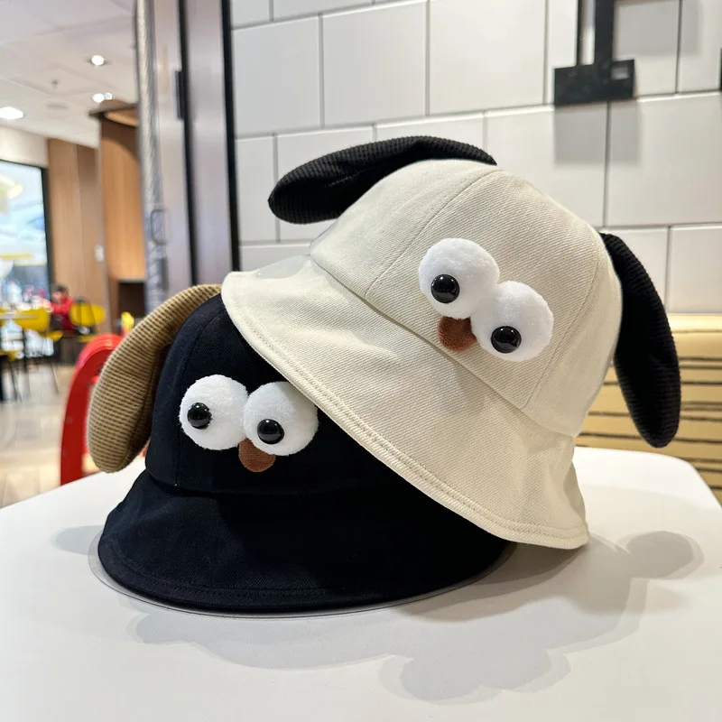 2024 New Cartoon Cute Dog Bucket Hats With Summer Foldable Lightweight Sun Hat Fishing Caps For Women Men Teens Adult