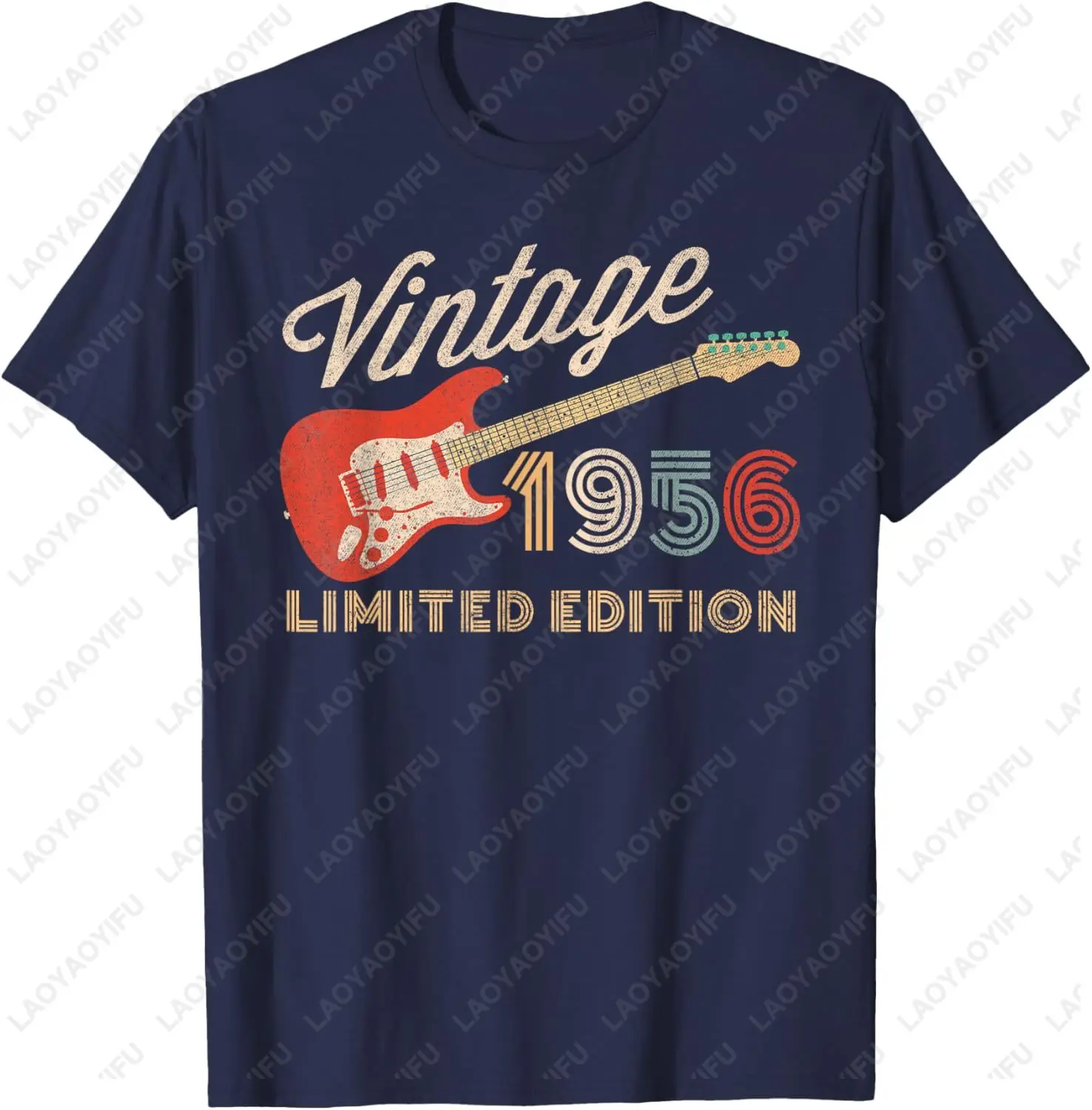 Vintage Guitar Graphic 1956 Limited Edition Birthday Gift T-Shirt Casual Fashion Harajuku Man Women Summer Breathe Comfort Tees