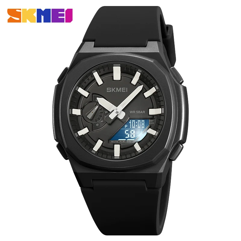 SKMEI 2091 Classic Outdoor Sports Men's Electronic Watch Dual Display Waterproof Multifunctional Date Digital Watch Reloj Hombre