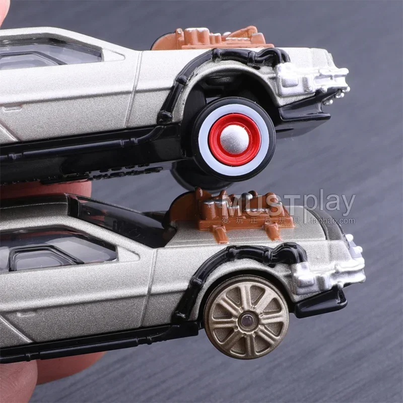 TAKARA TOMY Tomica Unlimited TP02 Ritorno al futuro DeLorean PART3 Giocattoli in lega Veicolo a motore Pressofuso in metallo Modello Regali,Giocattoli per ragazzi