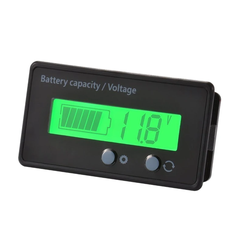 Lcd Battery Capacity Monitor Gauge Meter,Waterproof 12V/24V/36V/48V Lead Acid Battery Status Indicator,Lithium Battery Capacity