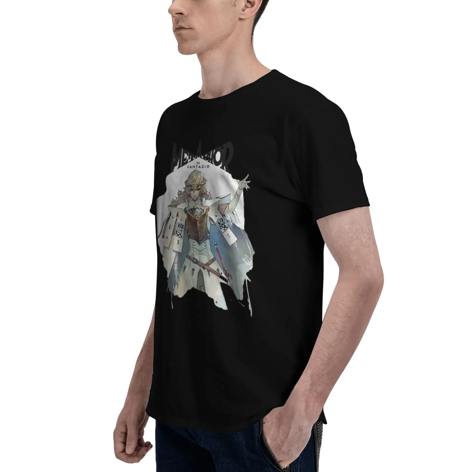 Metaphor Refantazio Louis Atlus 100% Cotton T-Shirt Men'sOversized T Shirts Men Crew Neck Short Sleeve S-6XL