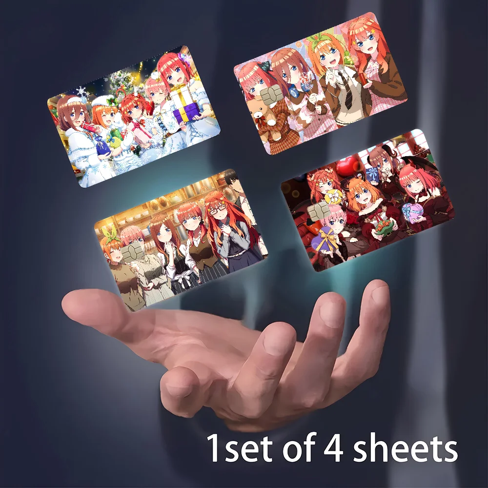 Cartoon Quintessential Quintuplets Verschiedene Anime Bank Kreditkarten Bus Pass Aufkleber Coole Dekoration Wasserdichte Aufkleber Geschenke