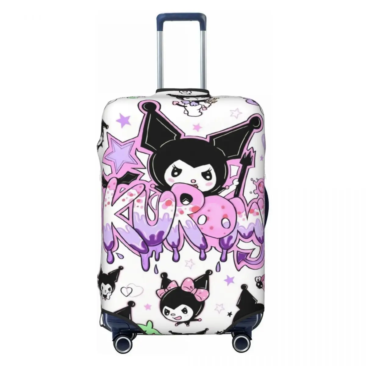 

Funny Halloween Rabbit Kuromi Skull Luggage Cover Protector Elastic Travel Suitcase Covers