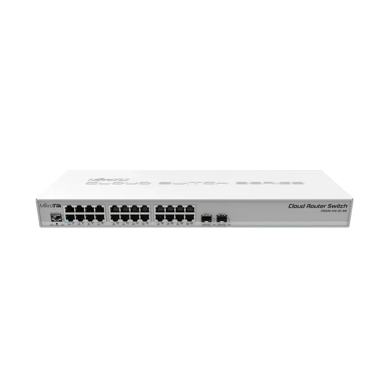 

MikroTik CRS326-24G-2S+RM Switch 24 Gigabit Port With 2xSFP+ Cages In 1U Rackmount Case, Dual Boot (RouterOS Or SwitchOS)