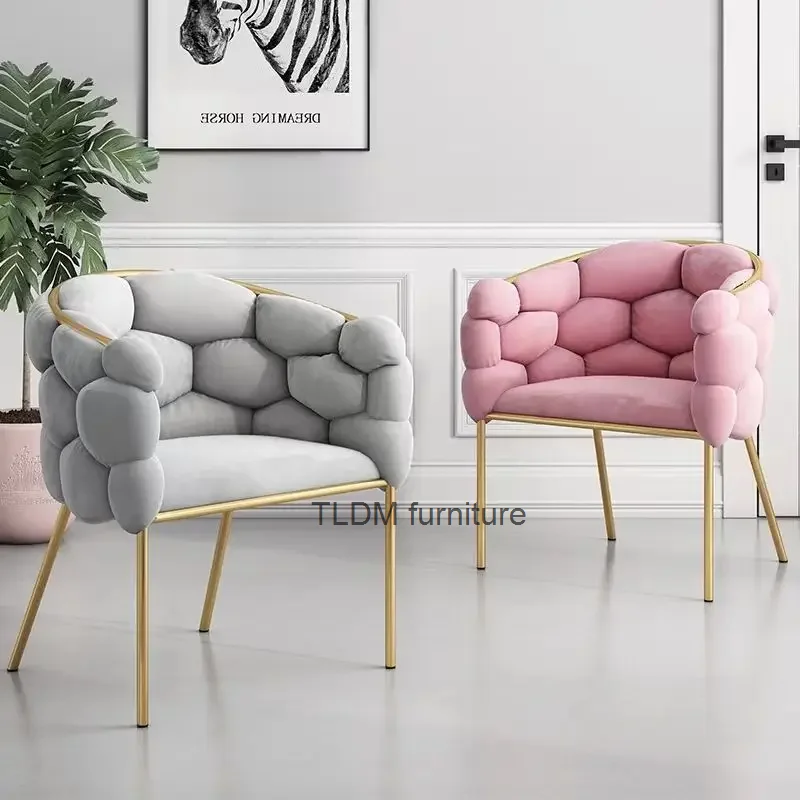 

Modern Armchairs For Living Room Living Room Furniture Cafe Chair Nordic Luxury Style Suede Bubble Chair Single Sofa