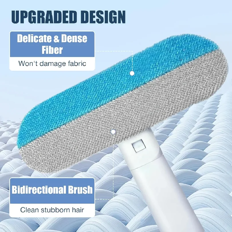 Pet Hair Removal Device - Reusable Long Handle Dog Hair Removal Brush, Gentle for Furniture, Multi Functional Hair Removal Brush