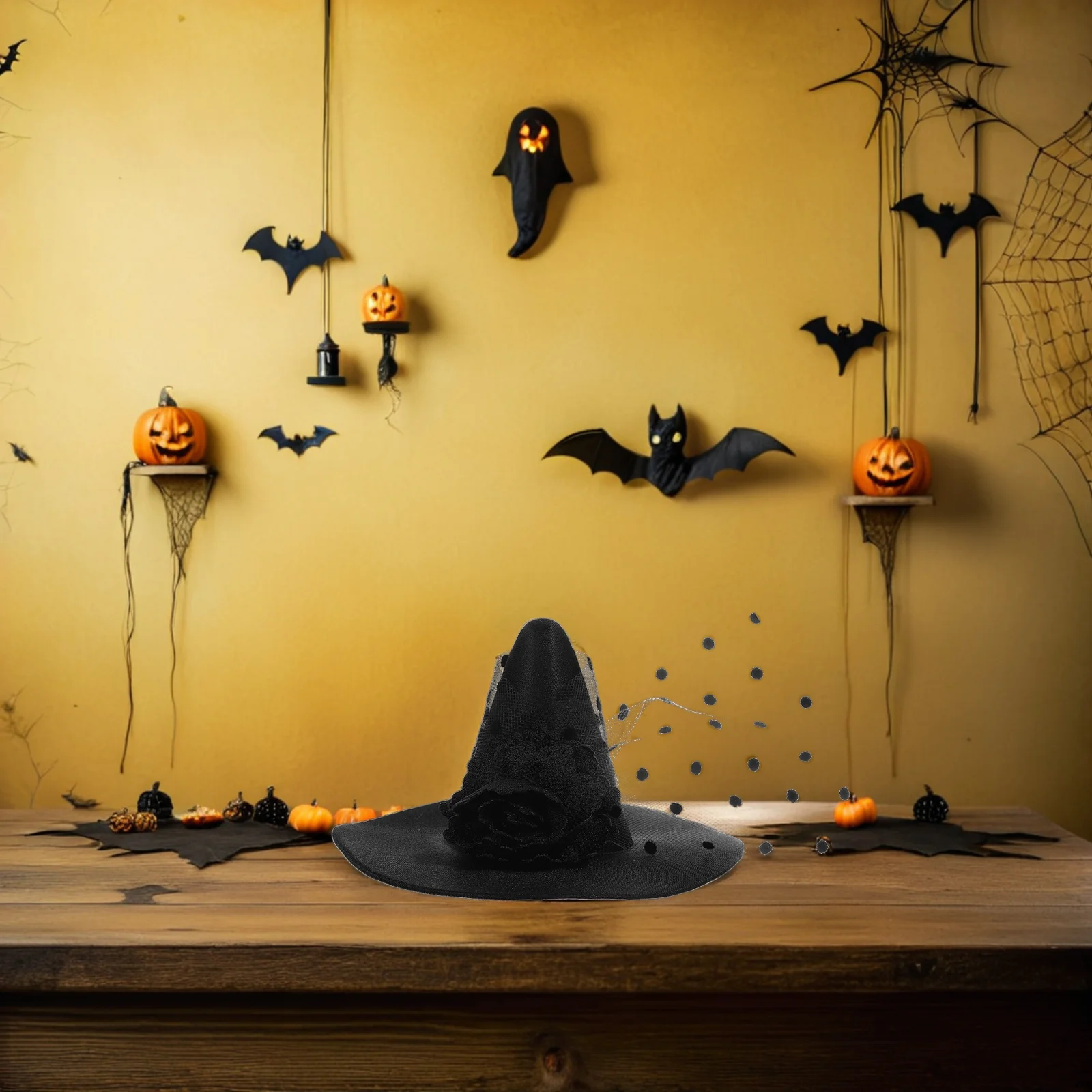 مصغرة خفيفة الوزن القماش حزب ديكور الاطفال زي التبعي حفلة تنكرية صغيرة هالوين قبعة الساحرة قبعة الساحرة الطرف #6