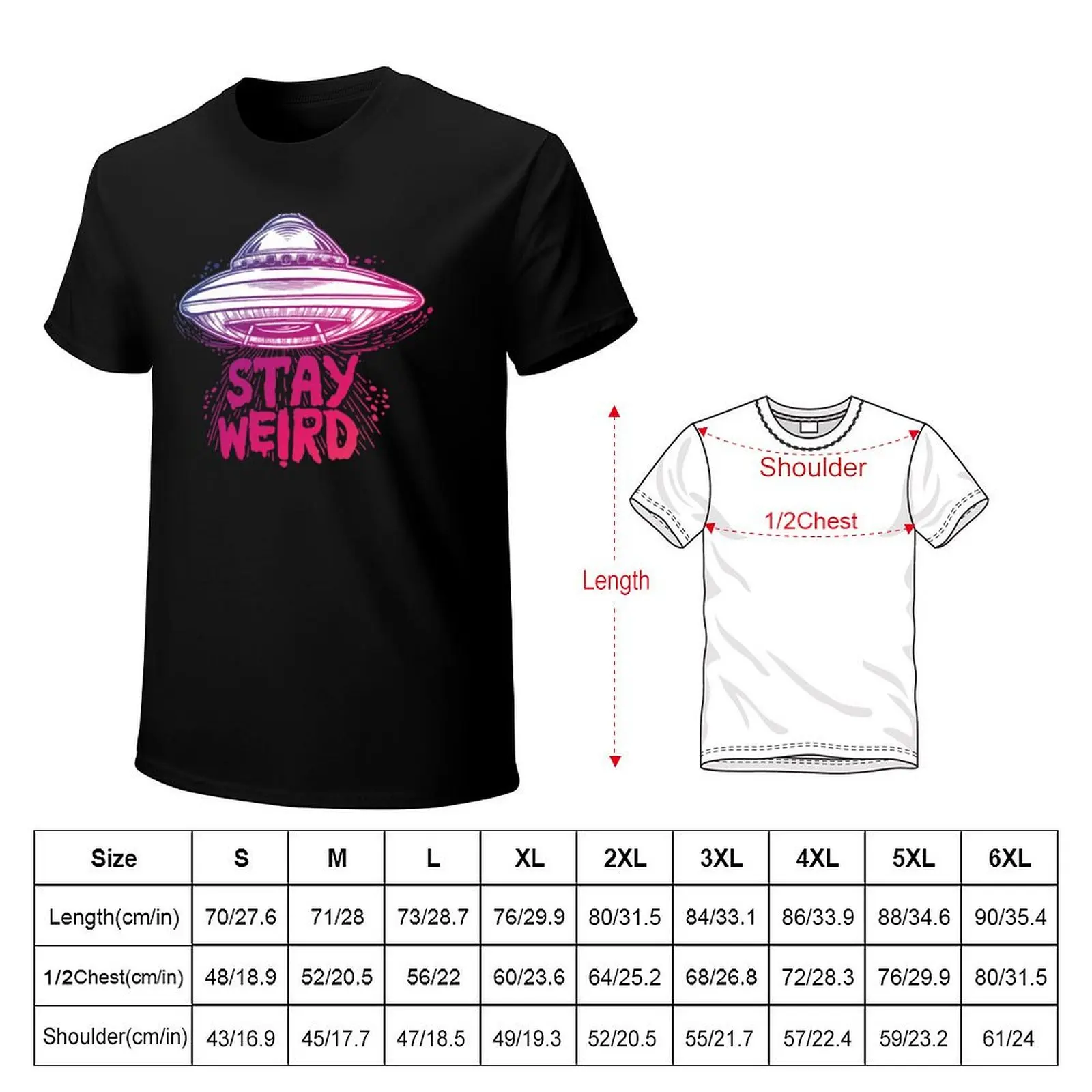 Stay Weird Flying Saucer // Aliens Exist // Aliens are Real T-Shirt UV Protection Outdoor Tee Shirt