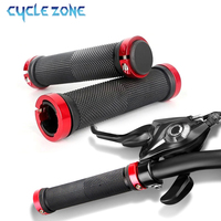 Bicycle Handle Bar Grips Road Mountain Bike Rubber Handlebar Grips MTB Alloy Bilateral Lock Non-slip Grips Cycling Accessories