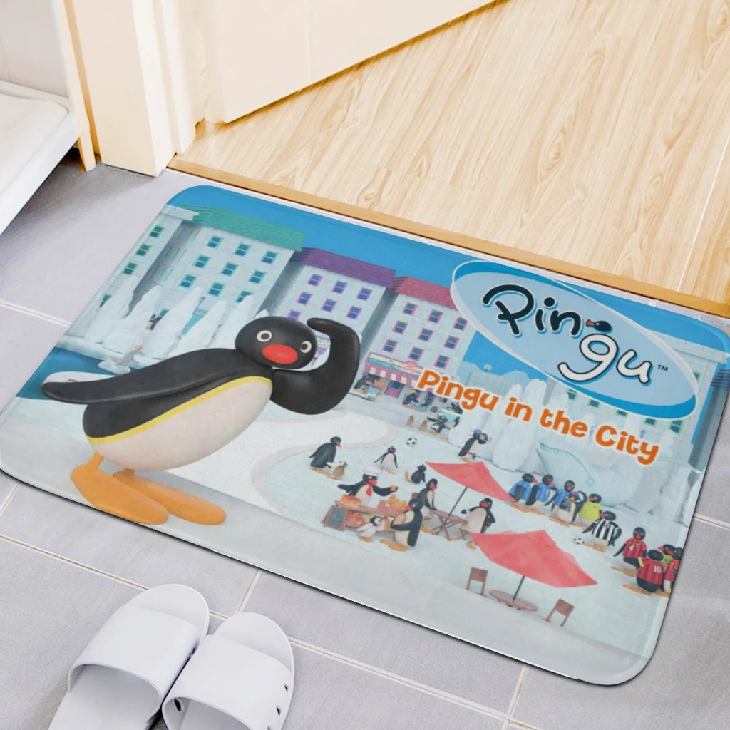 

Home Carpet Rug Bathroom Pingu Pinga Penguin Mat Retro Multiple Choice Living Room Kitchen Non-Slip Alfombra