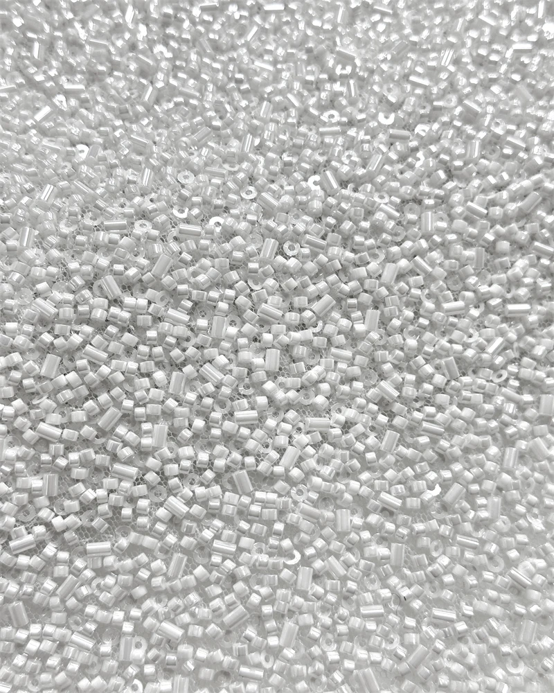 High Quality Beaded French Net Lace Fabric 2026 Pearls And Beads Tulle Lace Sequin for Sewing