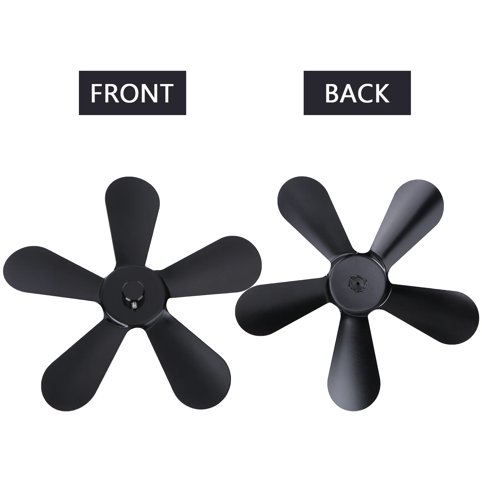 

Fan Blade Heat Powered Metal Silent Stove Prop Small Aluminum Fireplace Blades Warm Air