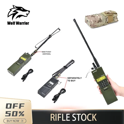 WADSN 전술 군사 PRC-148/152 토키 워키 접이식 안테나 패키지 더미 모델 통신 라디오 비기능 케이스