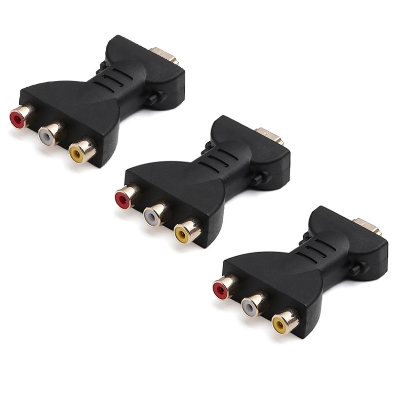 

3 шт. 1080P RCA AV в HDMI-совместимый композитный адаптер-конвертер аудио-видео кабель HDMI-совместимый к AV
