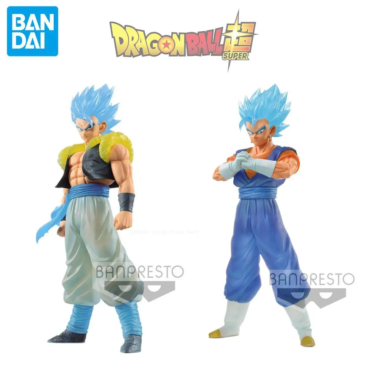 20Cm Genuine Official Original Bandai Banpresto Clearise Dragon Ball Super Saiyan God Vegetto Gogeta Anime Collectible Model