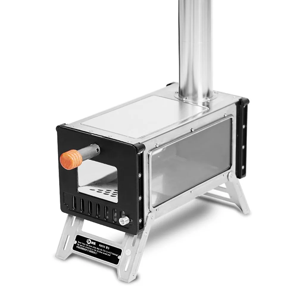 Portable Camping Folding Furnace Wood Burning Furnaces Winter Outdoor Heating Cooking Kitchenware Stainless Steel Firewood Cooki